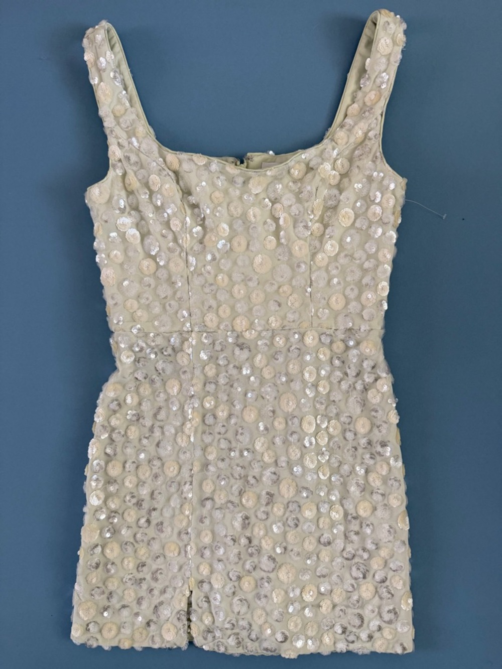NWT Dress The Population Moxie Lemongrass Multi Sequin Yellow Mini Dress - Picture 6 of 8